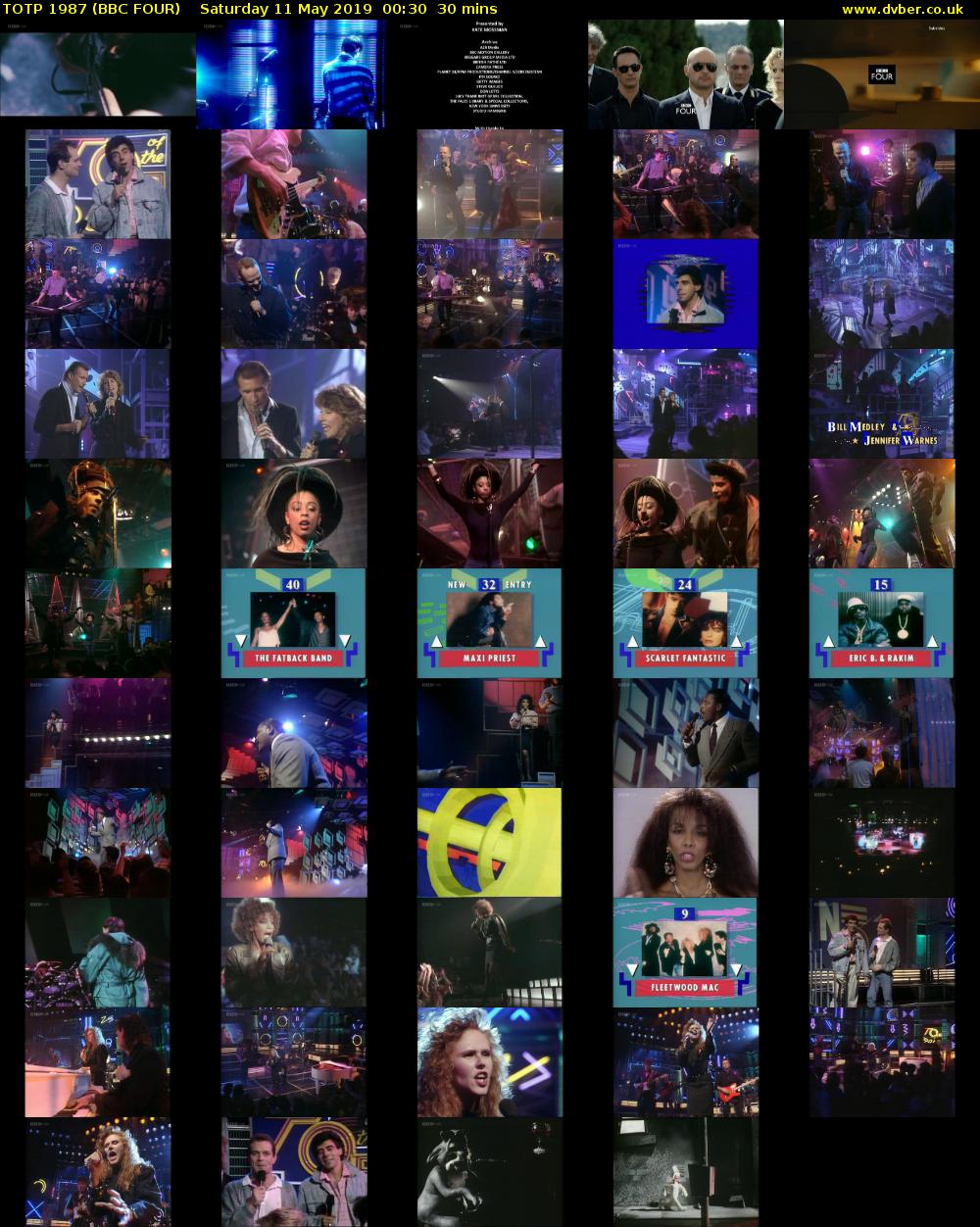 TOTP 1987 (BBC FOUR) Saturday 11 May 2019 00:30 - 01:00