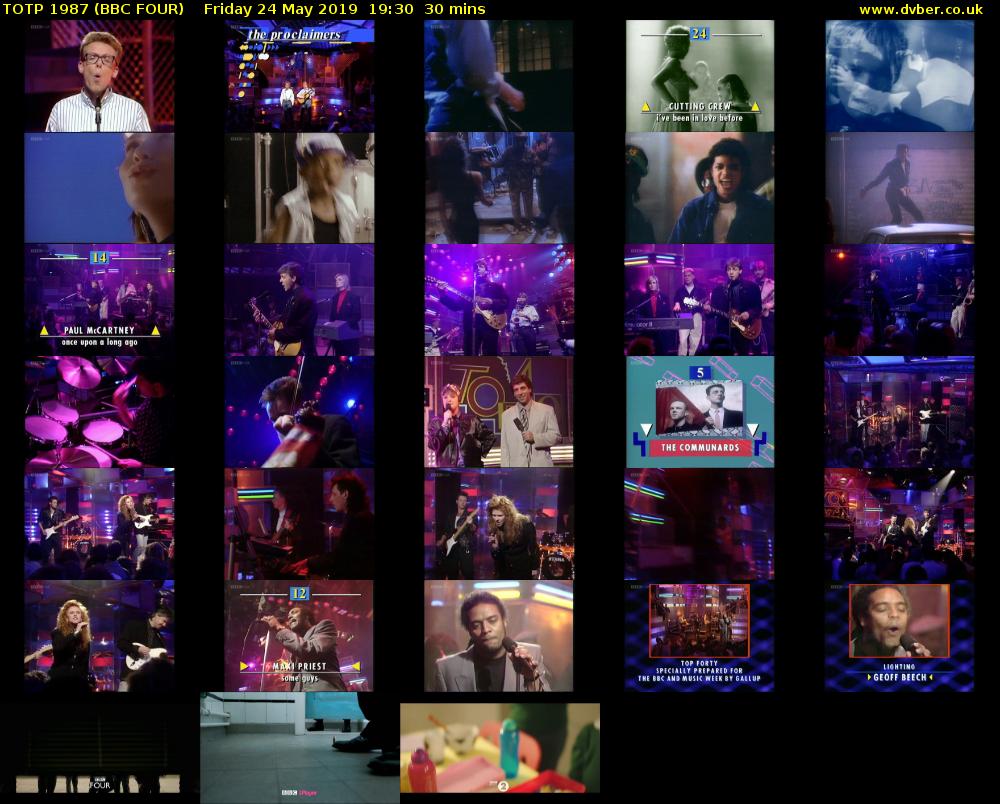 TOTP 1987 (BBC FOUR) Friday 24 May 2019 19:30 - 20:00
