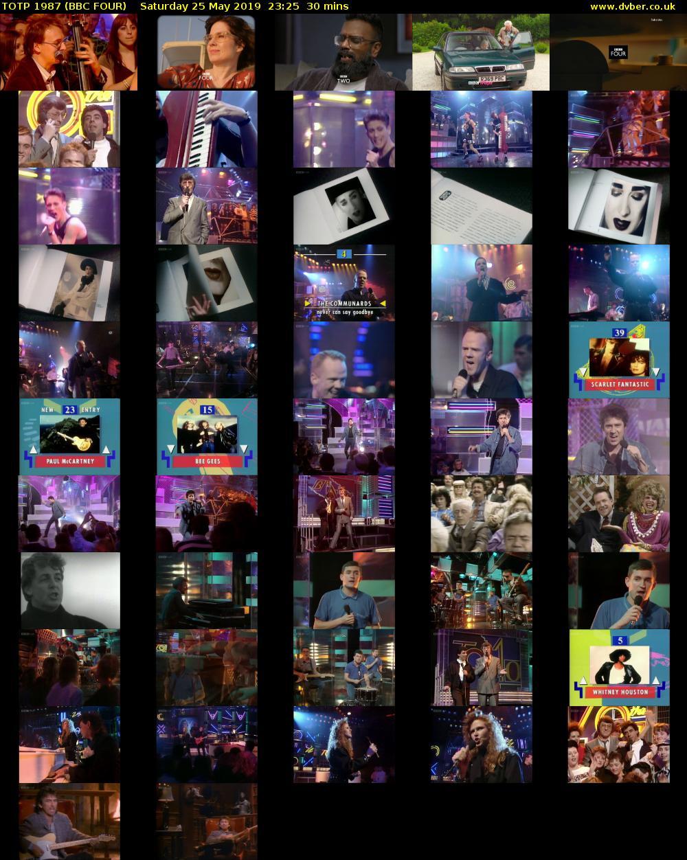 TOTP 1987 (BBC FOUR) Saturday 25 May 2019 23:25 - 23:55