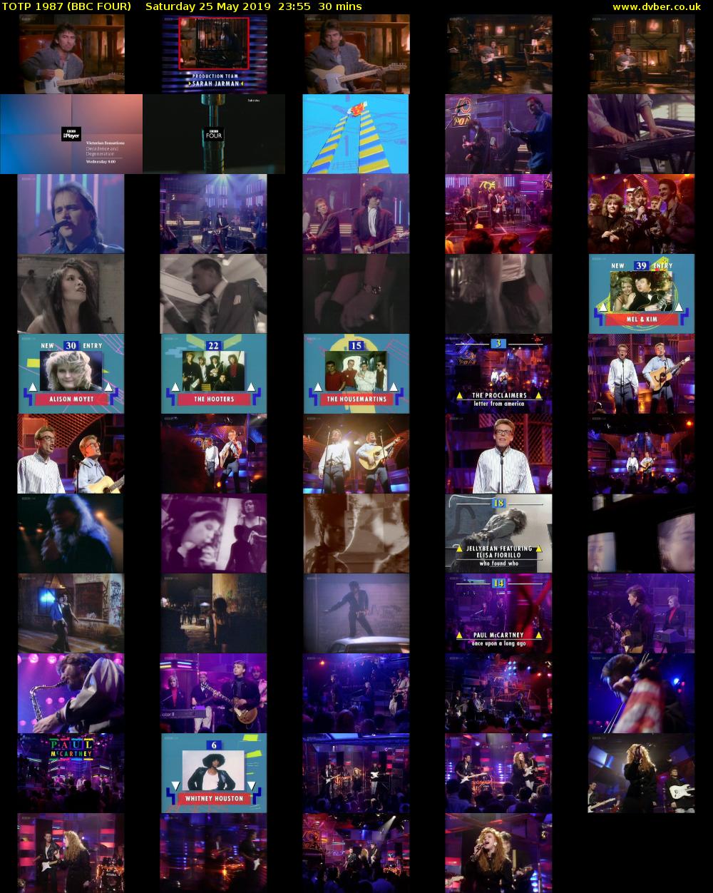 TOTP 1987 (BBC FOUR) Saturday 25 May 2019 23:55 - 00:25