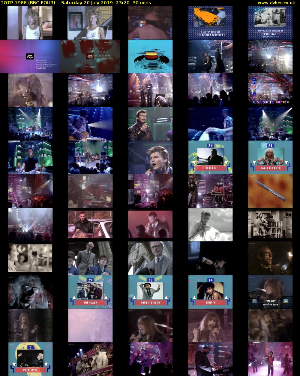 TOTP 1988 (BBC FOUR) Saturday 20 July 2019 23:20 - 23:50