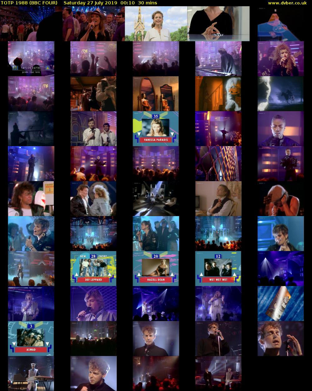TOTP 1988 (BBC FOUR) Saturday 27 July 2019 00:10 - 00:40