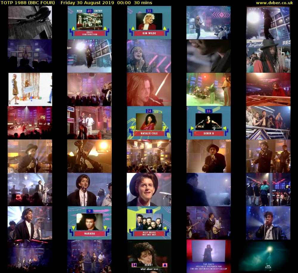 TOTP 1988 (BBC FOUR) Friday 30 August 2019 00:00 - 00:30