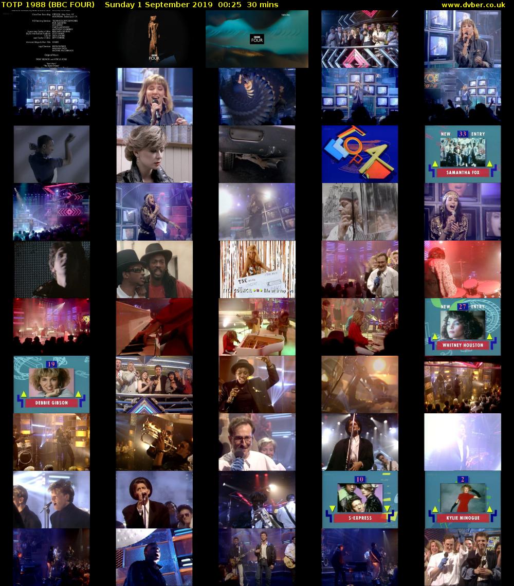 TOTP 1988 (BBC FOUR) Sunday 1 September 2019 00:25 - 00:55