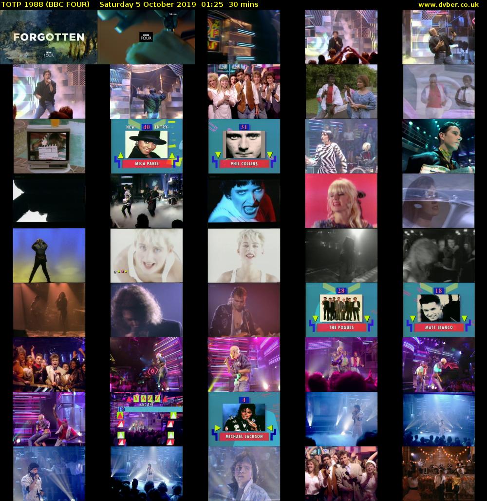 TOTP 1988 (BBC FOUR) Saturday 5 October 2019 01:25 - 01:55