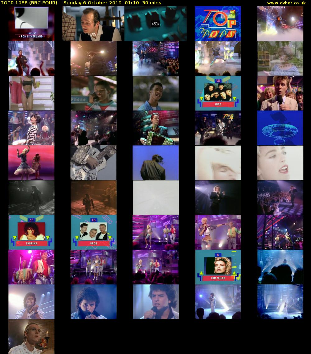 TOTP 1988 (BBC FOUR) Sunday 6 October 2019 01:10 - 01:40
