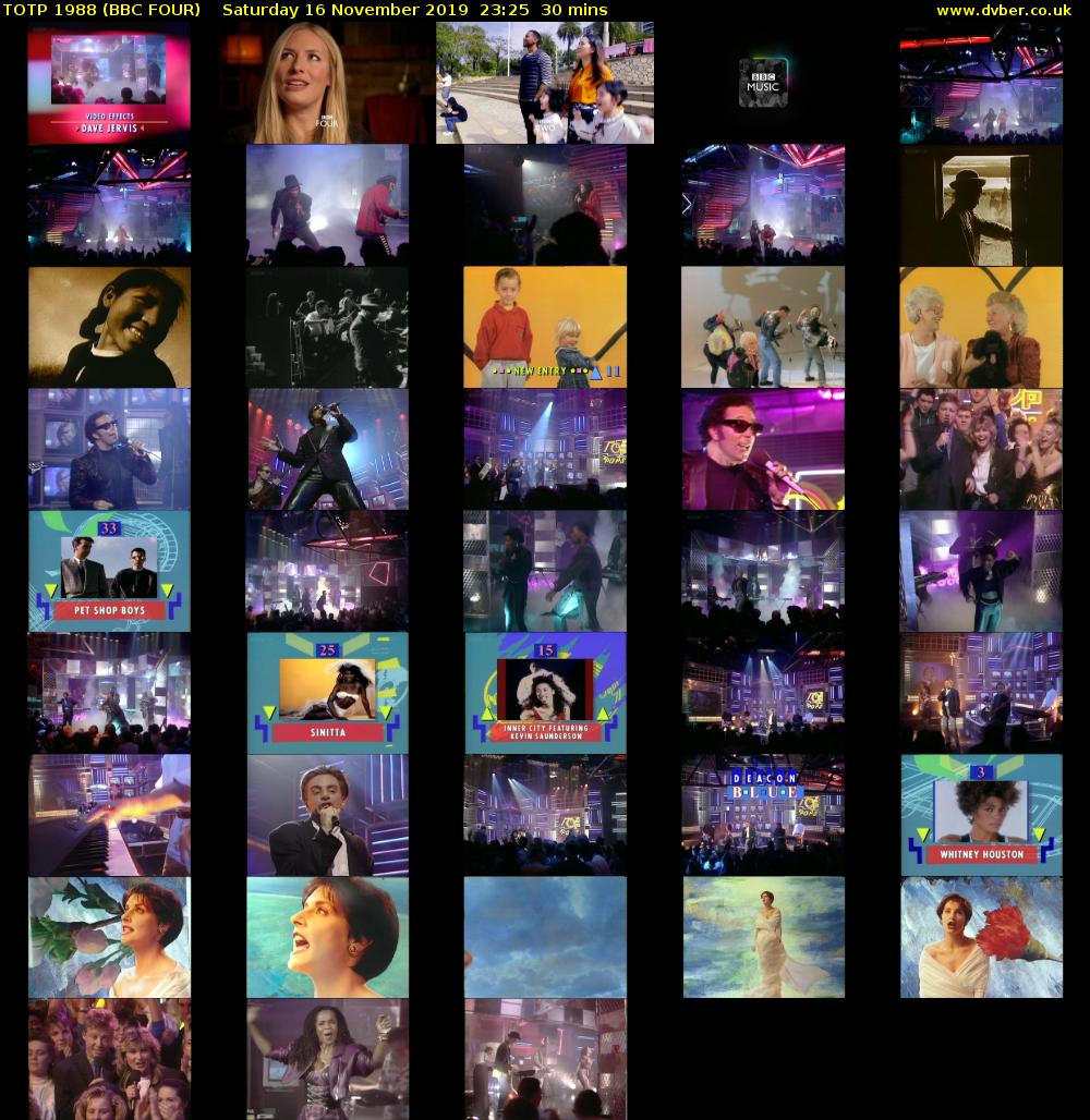 TOTP 1988 (BBC FOUR) Saturday 16 November 2019 23:25 - 23:55