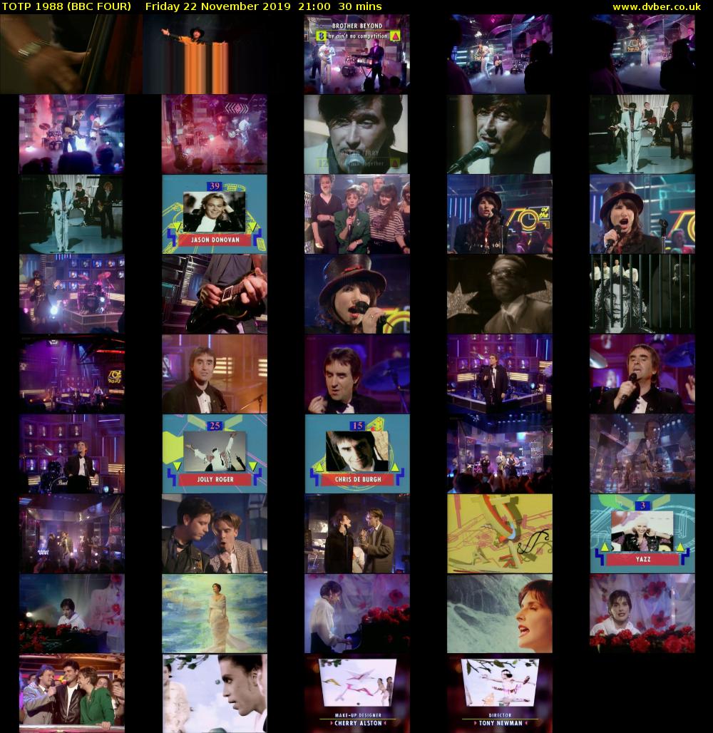 TOTP 1988 (BBC FOUR) Friday 22 November 2019 21:00 - 21:30
