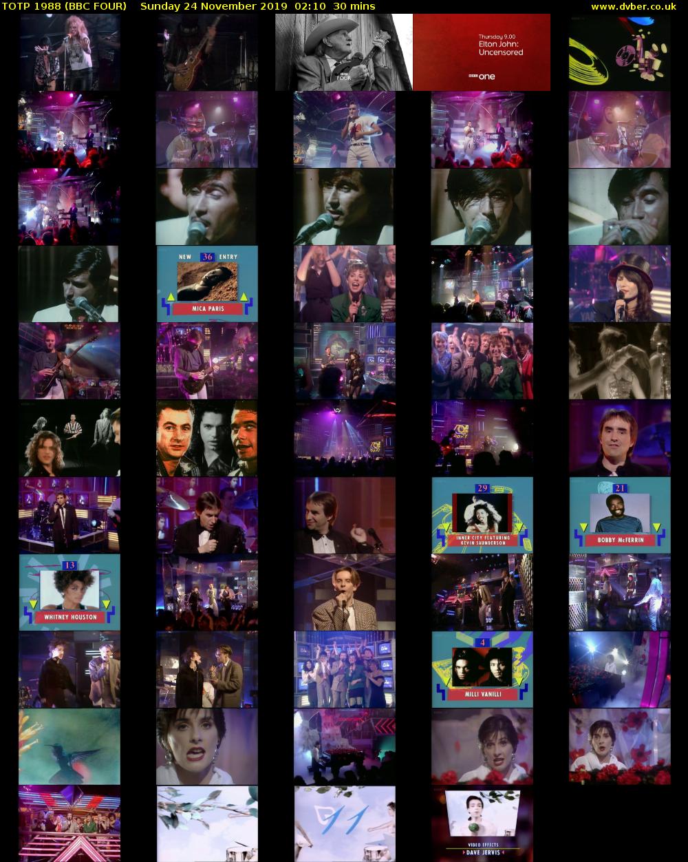 TOTP 1988 (BBC FOUR) Sunday 24 November 2019 02:10 - 02:40
