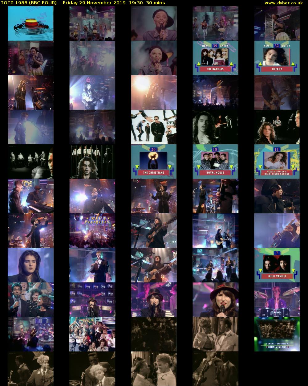 TOTP 1988 (BBC FOUR) Friday 29 November 2019 19:30 - 20:00