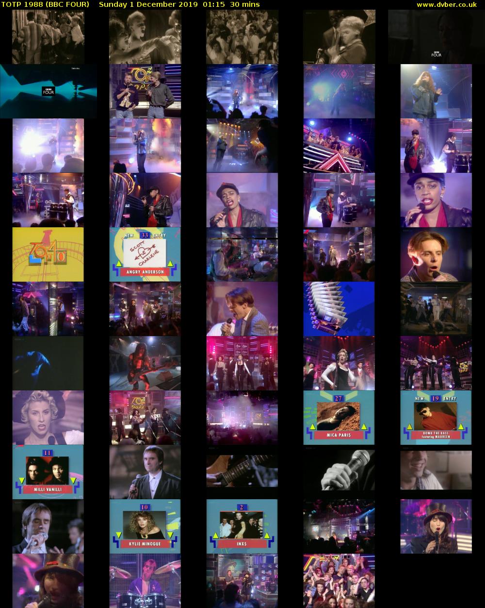 TOTP 1988 (BBC FOUR) Sunday 1 December 2019 01:15 - 01:45