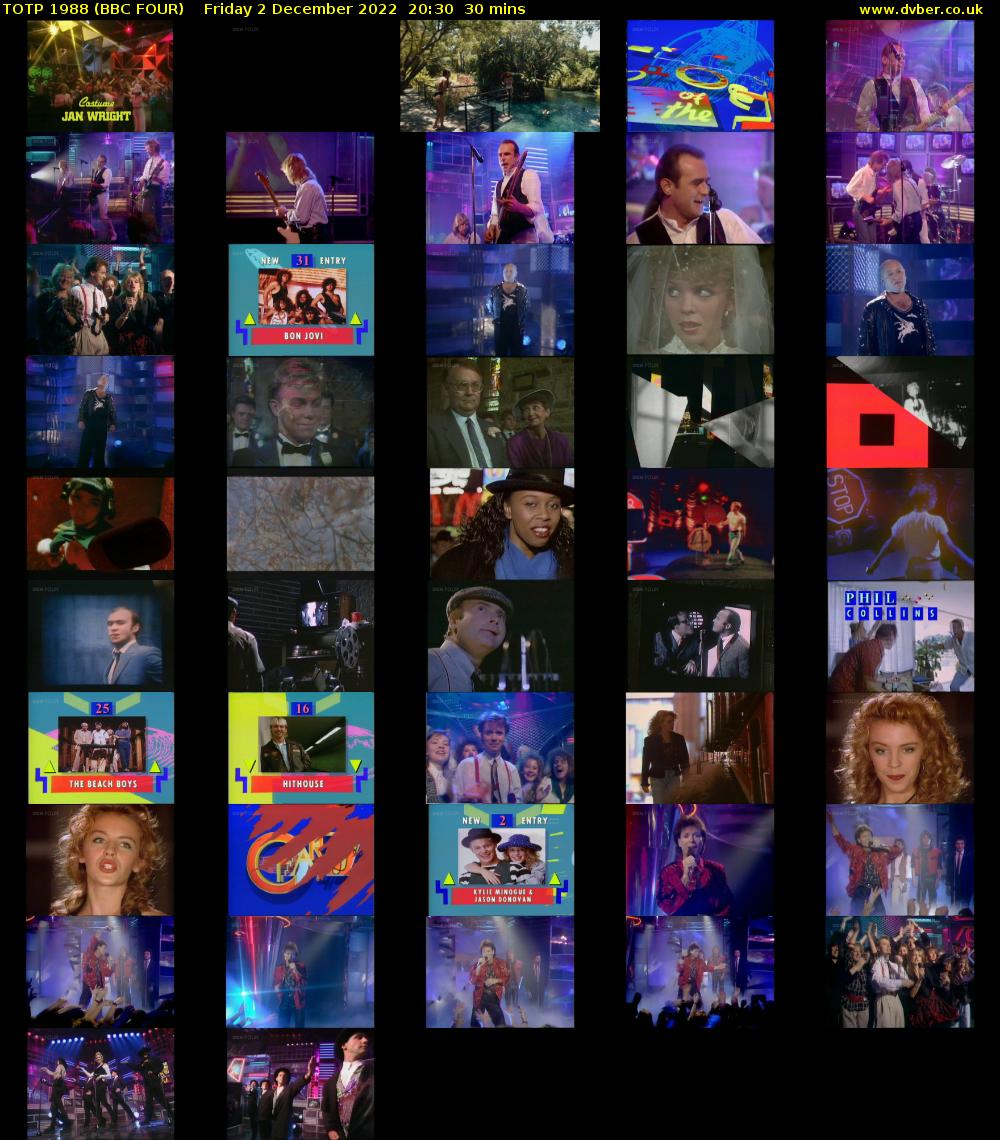 TOTP 1988 (BBC FOUR) Friday 2 December 2022 20:30 - 21:00
