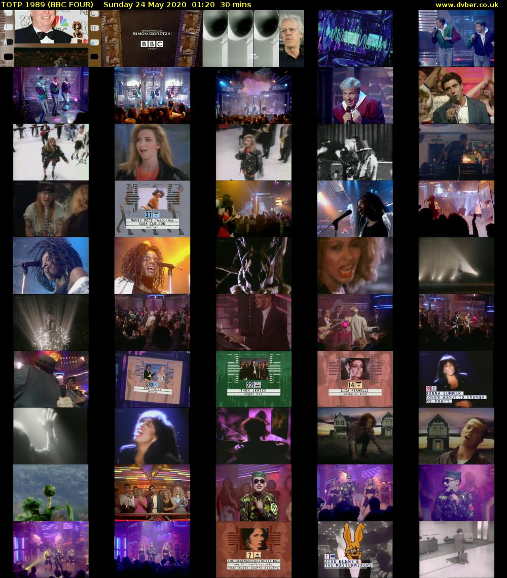 TOTP 1989 (BBC FOUR) Sunday 24 May 2020 01:20 - 01:50