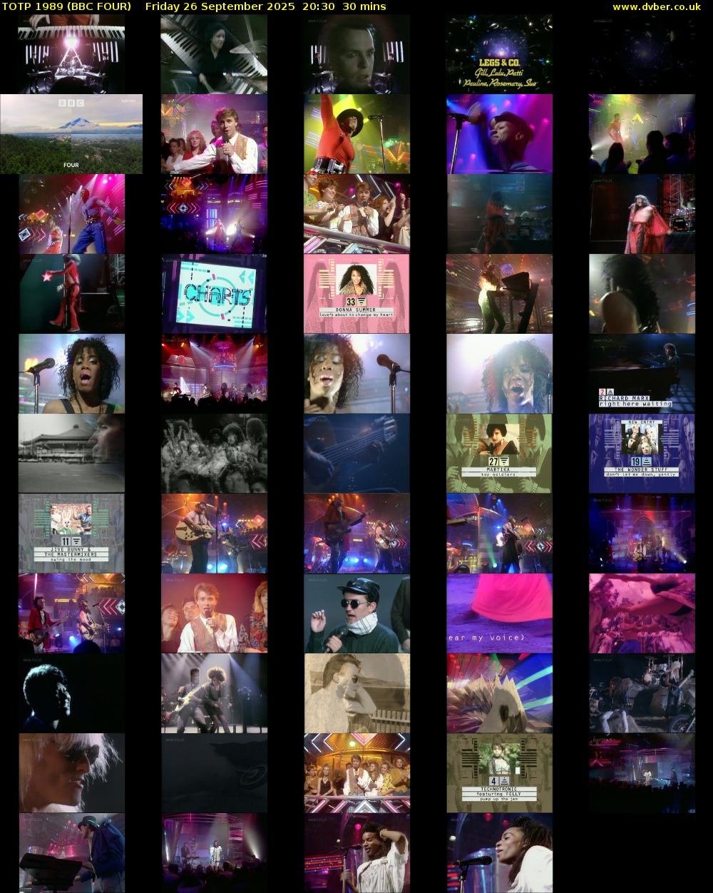 TOTP 1989 (BBC FOUR) Friday 26 September 2025 20:30 - 21:00