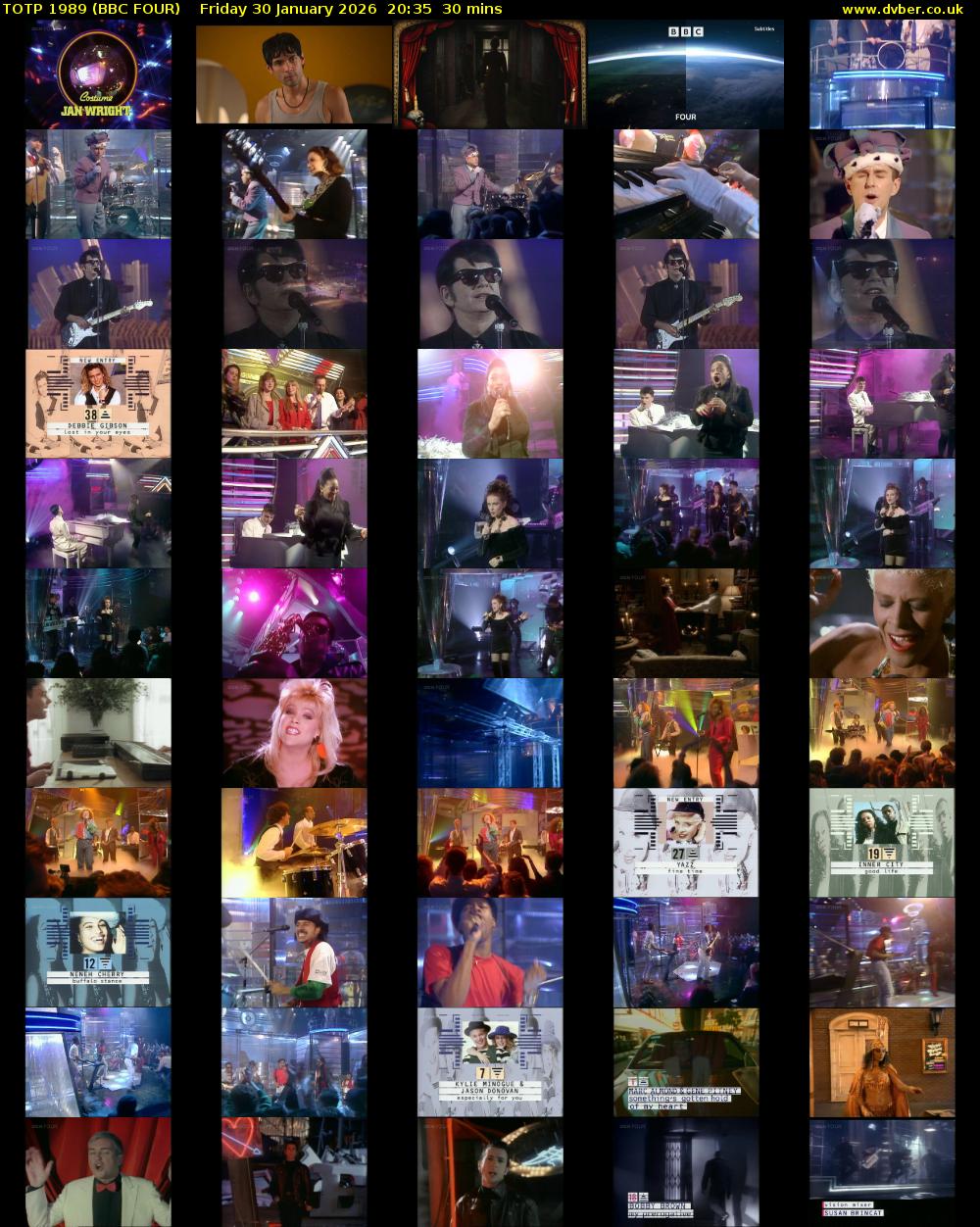 TOTP 1989 (BBC FOUR) Friday 30 January 2026 20:35 - 21:05