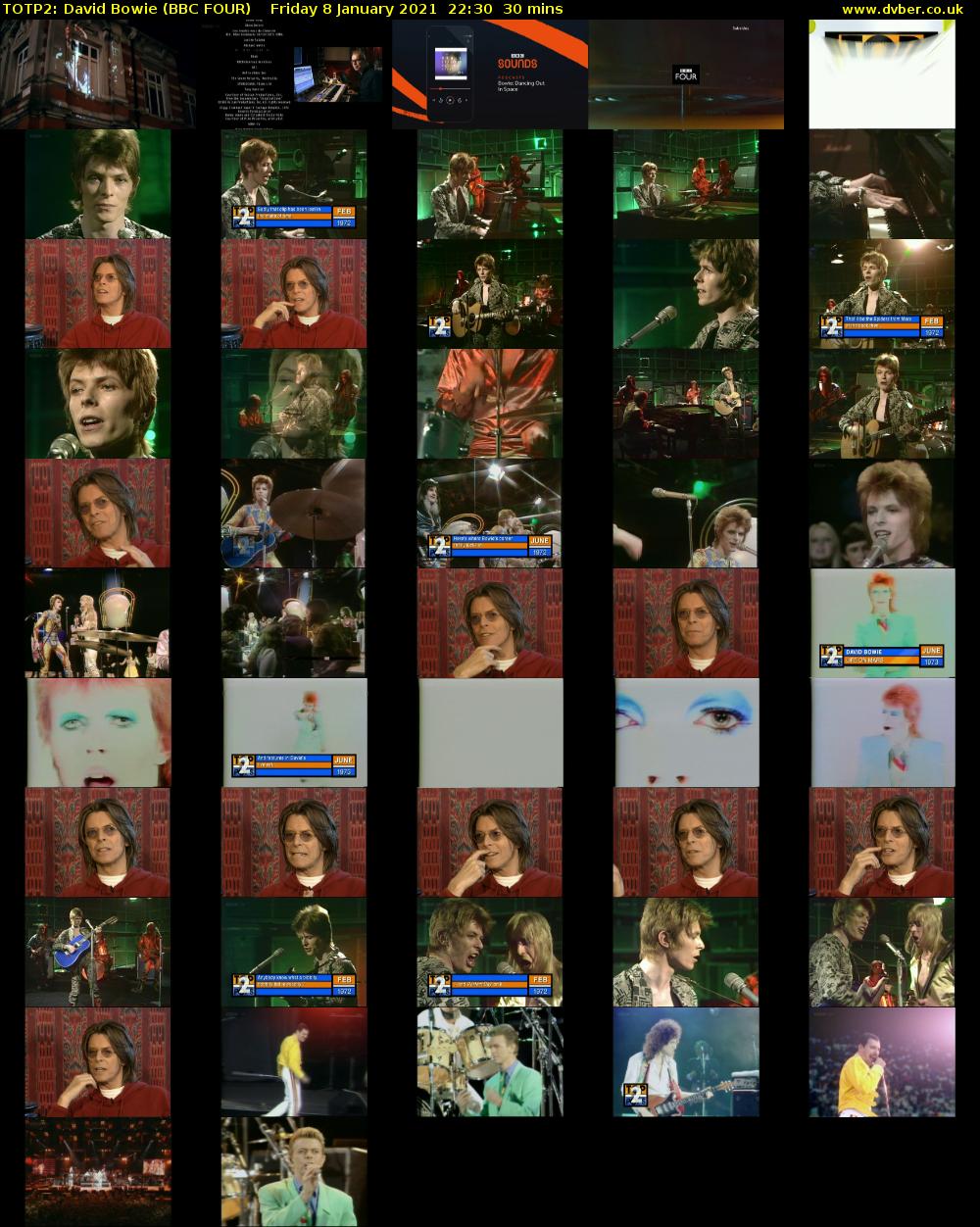 TOTP2: David Bowie (BBC FOUR) Friday 8 January 2021 22:30 - 23:00