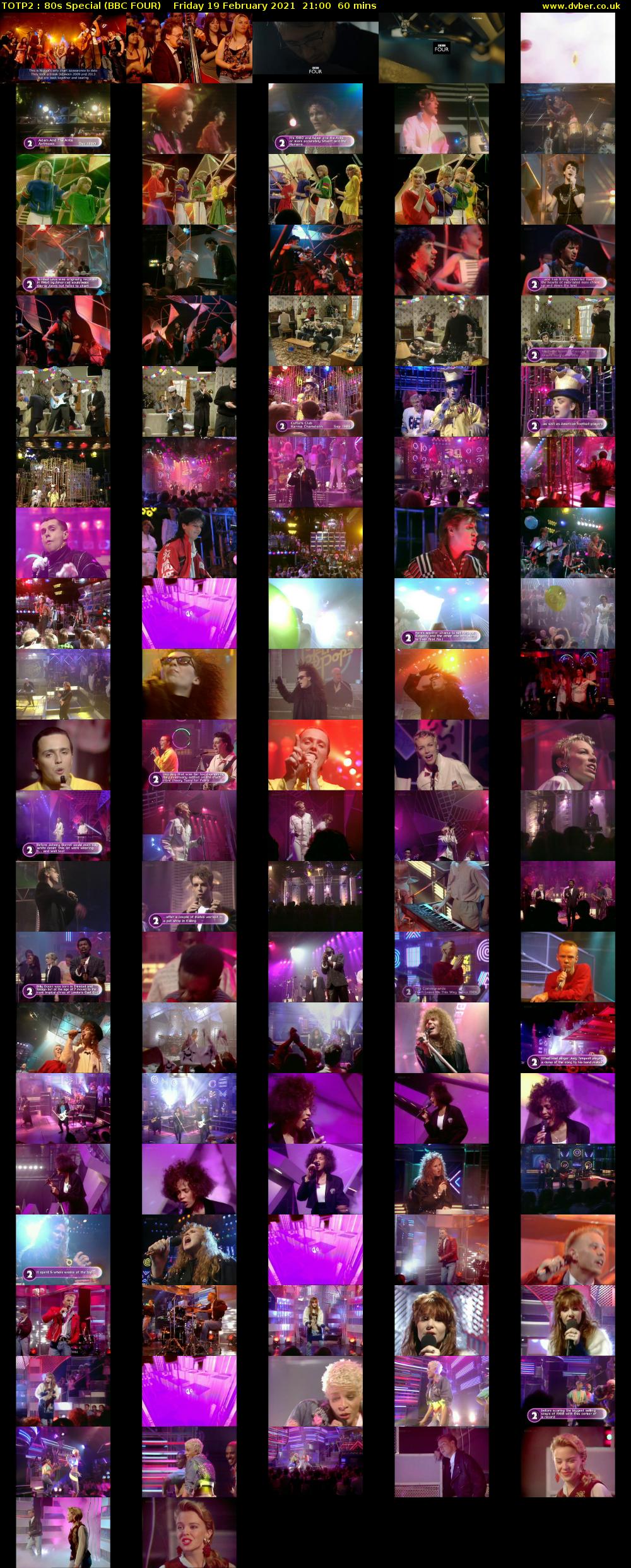 TOTP2 : 80s Special (BBC FOUR) Friday 19 February 2021 21:00 - 22:00