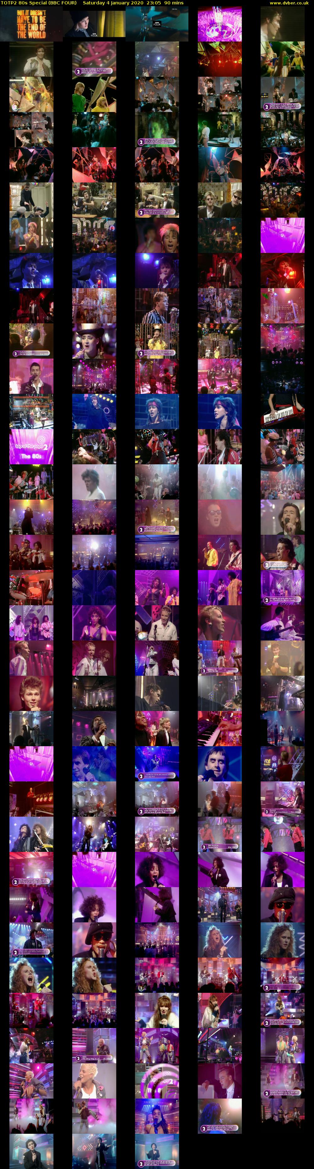TOTP2 80s Special (BBC FOUR) Saturday 4 January 2020 23:05 - 00:35