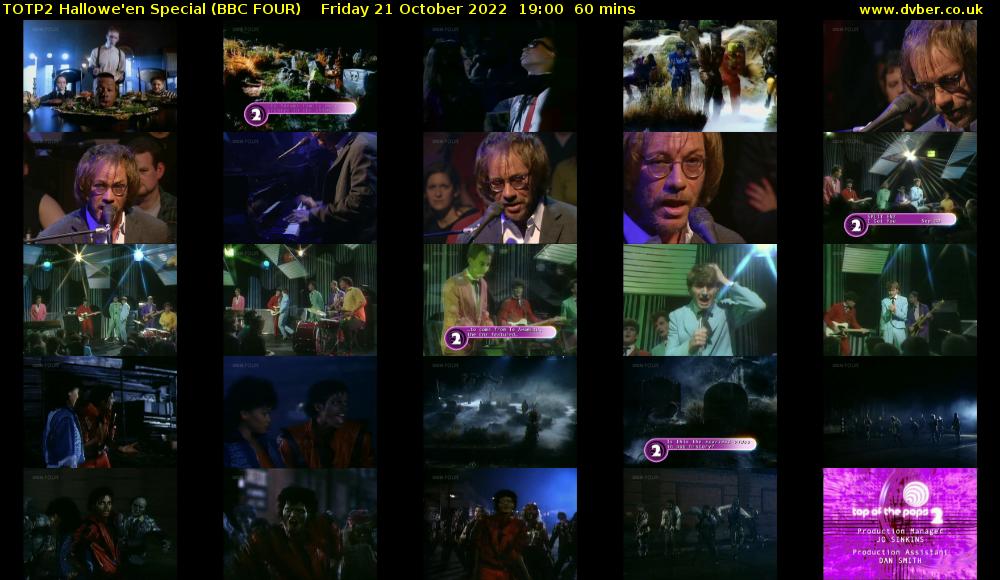 TOTP2 Hallowe'en Special (BBC FOUR) Friday 21 October 2022 19:00 - 20:00