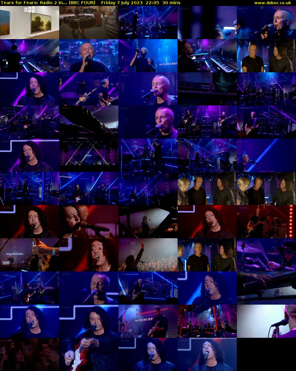 Tears for Fears: Radio 2 in... (BBC FOUR) Friday 7 July 2023 22:05 - 22:35