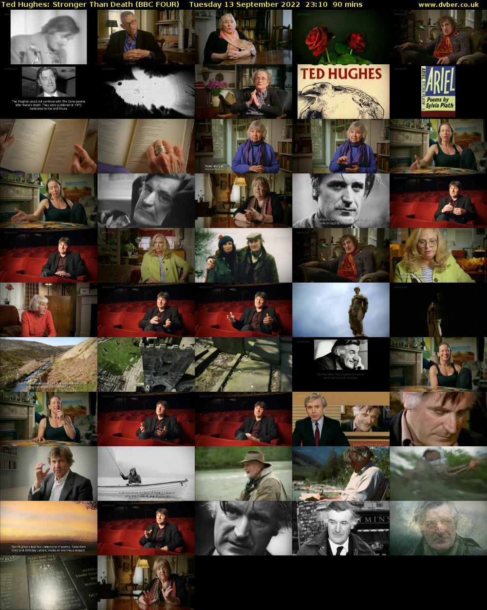 Ted Hughes: Stronger Than Death (BBC FOUR) Tuesday 13 September 2022 23:10 - 00:40