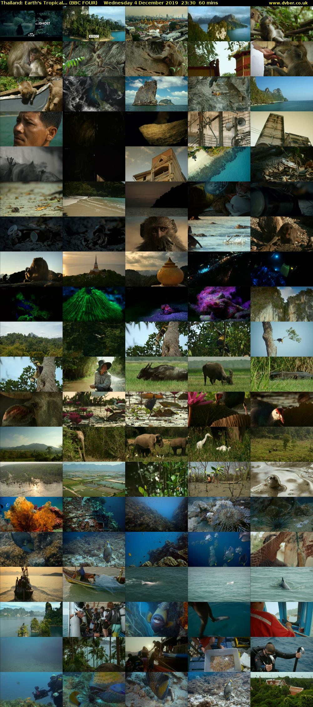 Thailand: Earth's Tropical... (BBC FOUR) Wednesday 4 December 2019 23:30 - 00:30