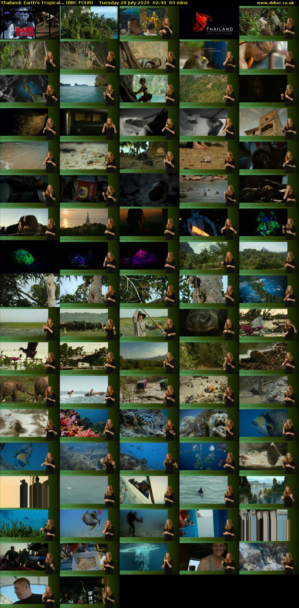 Thailand: Earth's Tropical... (BBC FOUR) Tuesday 28 July 2020 02:40 - 03:40