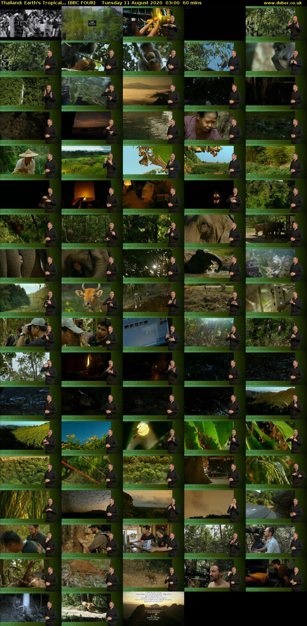 Thailand: Earth's Tropical... (BBC FOUR) Tuesday 11 August 2020 03:00 - 04:00