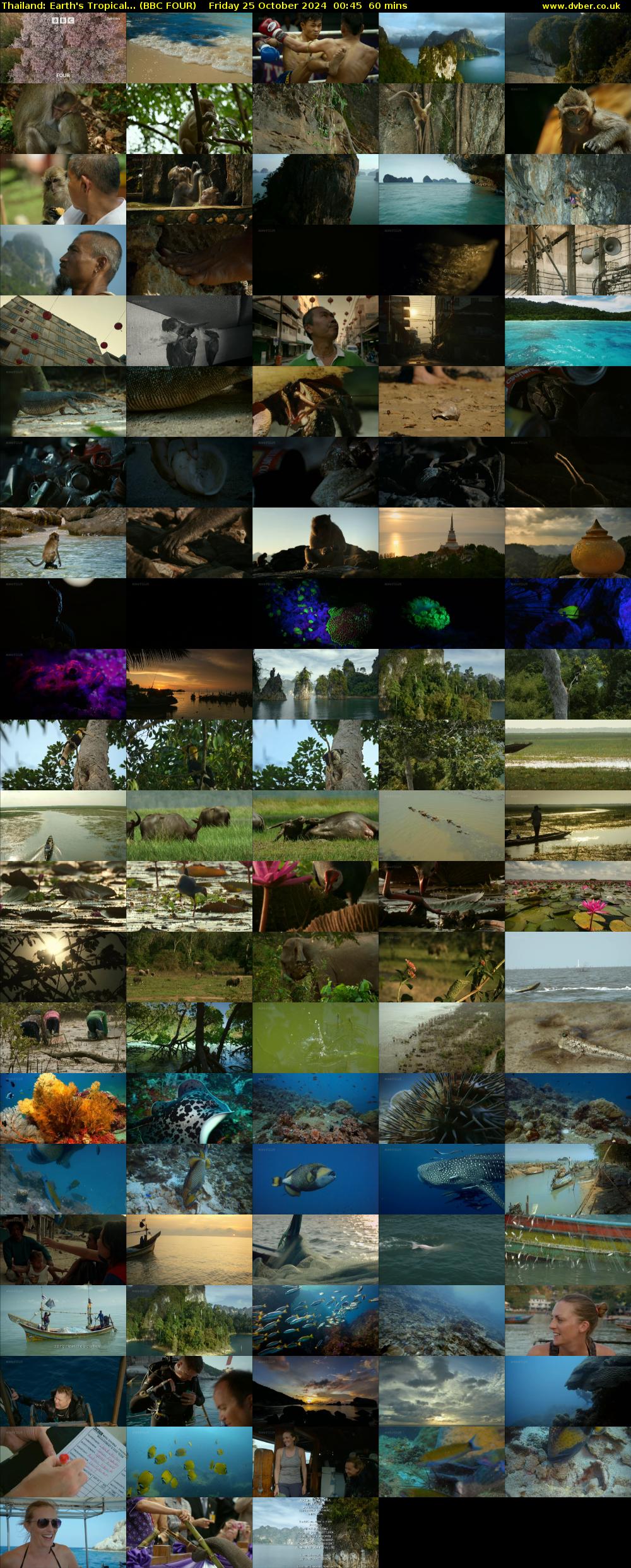 Thailand: Earth's Tropical... (BBC FOUR) Friday 25 October 2024 00:45 - 01:45