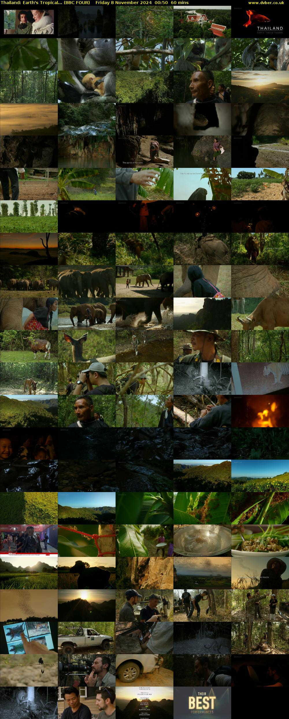 Thailand: Earth's Tropical... (BBC FOUR) Friday 8 November 2024 00:50 - 01:50