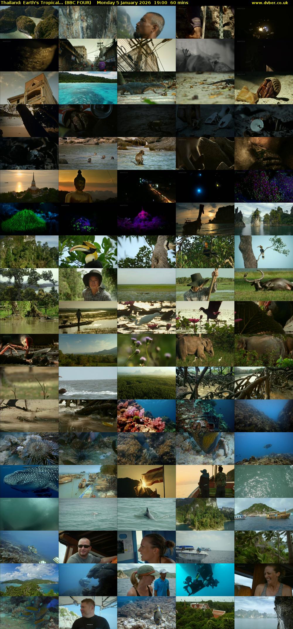 Thailand: Earth's Tropical... (BBC FOUR) Monday 5 January 2026 19:00 - 20:00