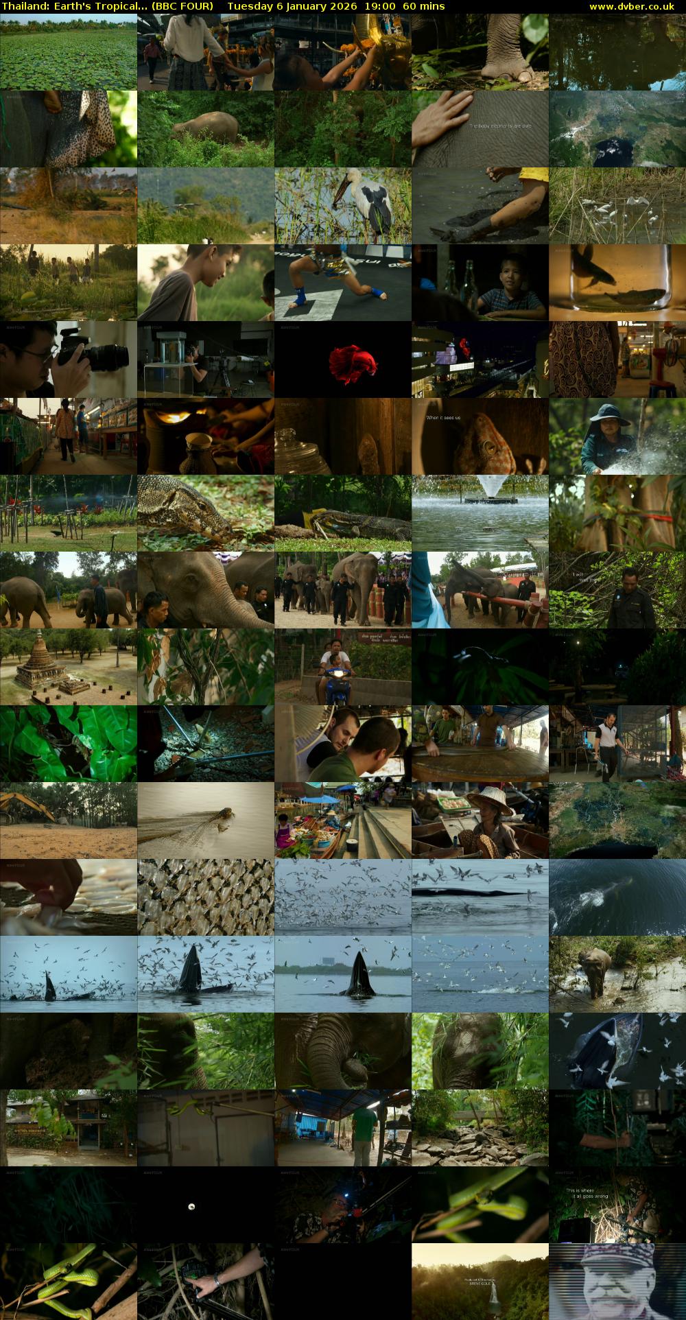 Thailand: Earth's Tropical... (BBC FOUR) Tuesday 6 January 2026 19:00 - 20:00