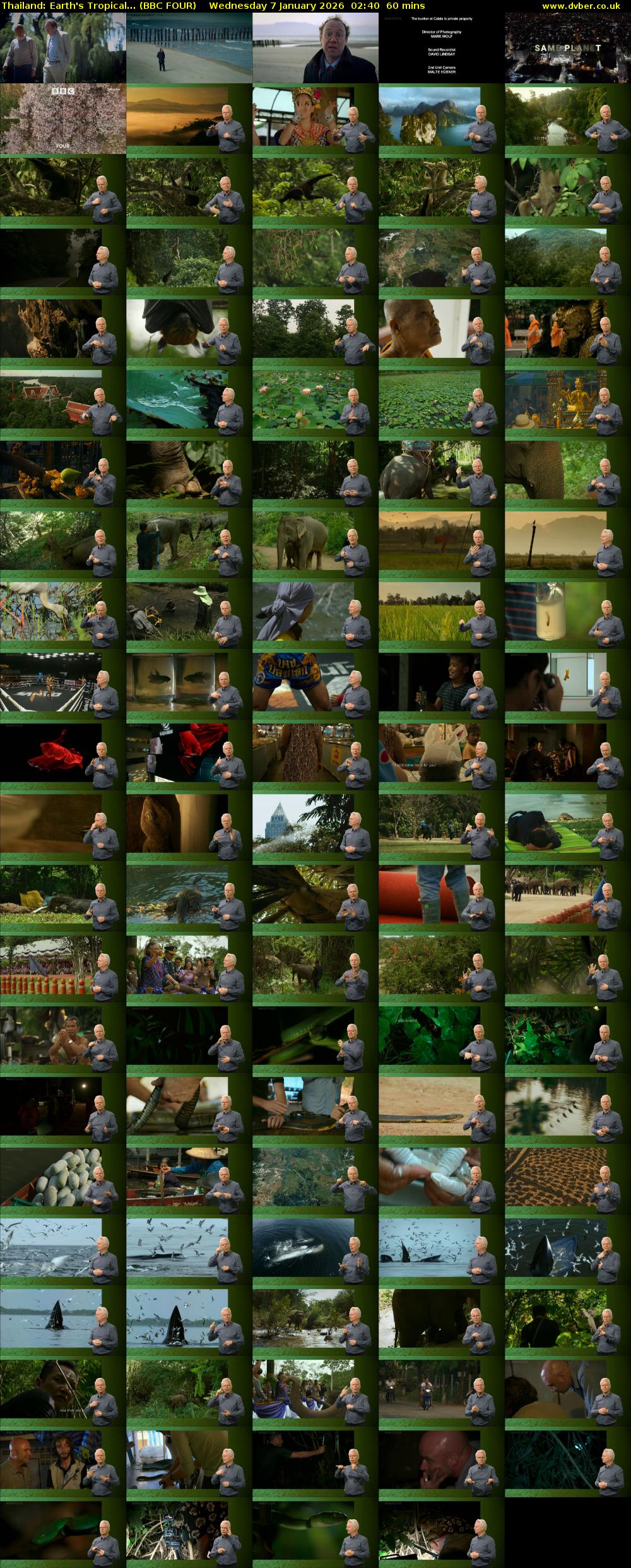 Thailand: Earth's Tropical... (BBC FOUR) Wednesday 7 January 2026 02:40 - 03:40