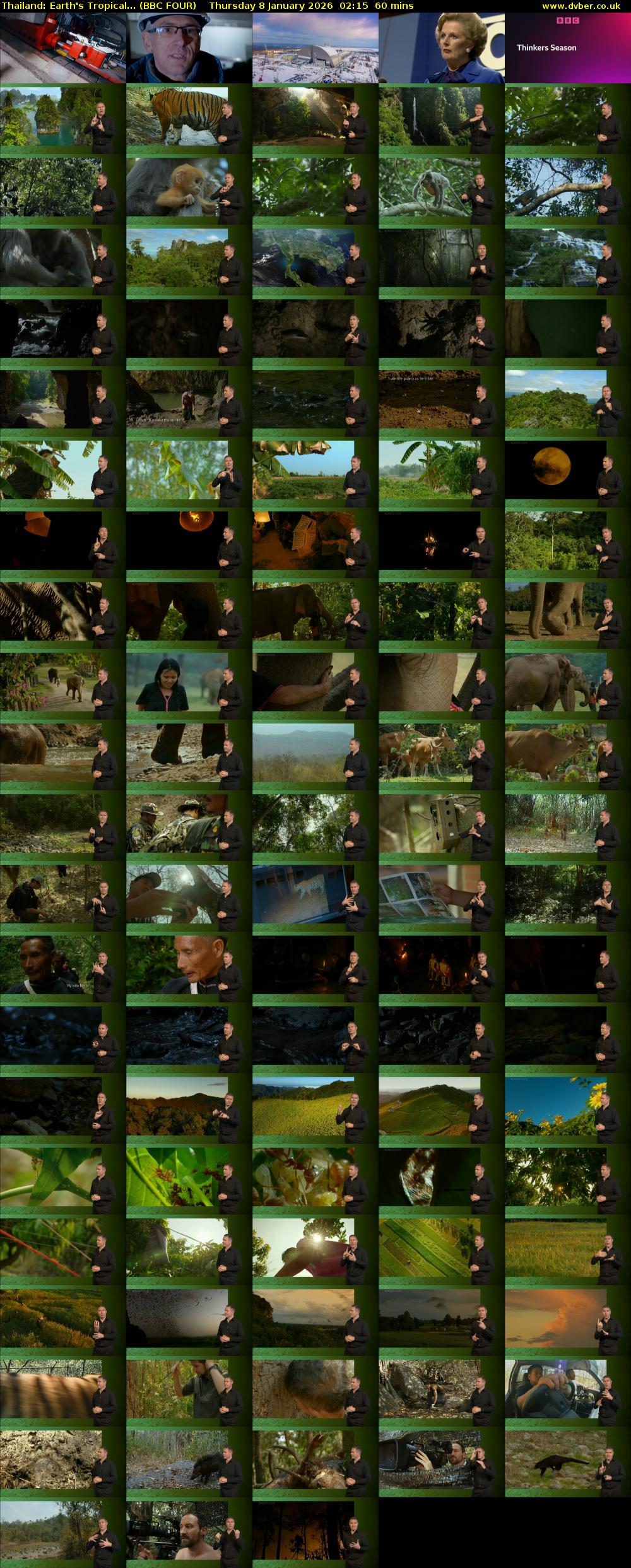 Thailand: Earth's Tropical... (BBC FOUR) Thursday 8 January 2026 02:15 - 03:15