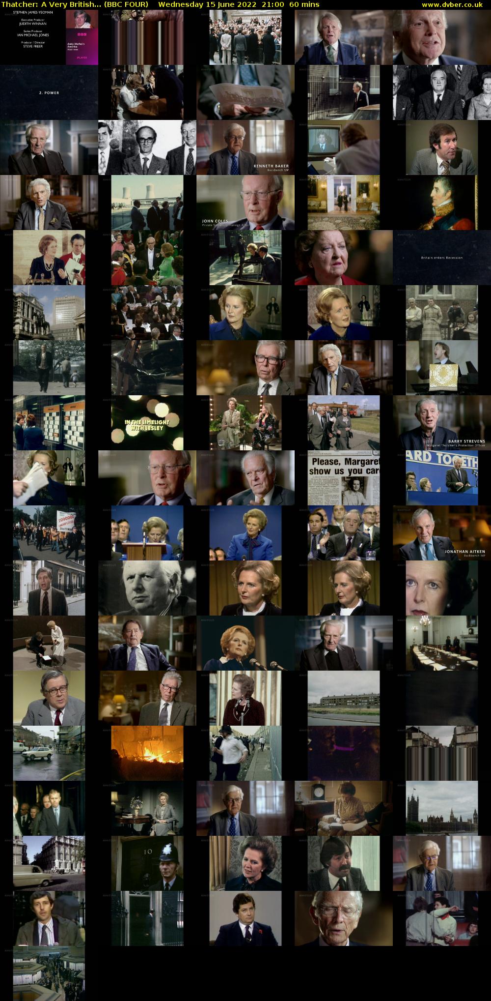 Thatcher: A Very British... (BBC FOUR) Wednesday 15 June 2022 21:00 - 22:00
