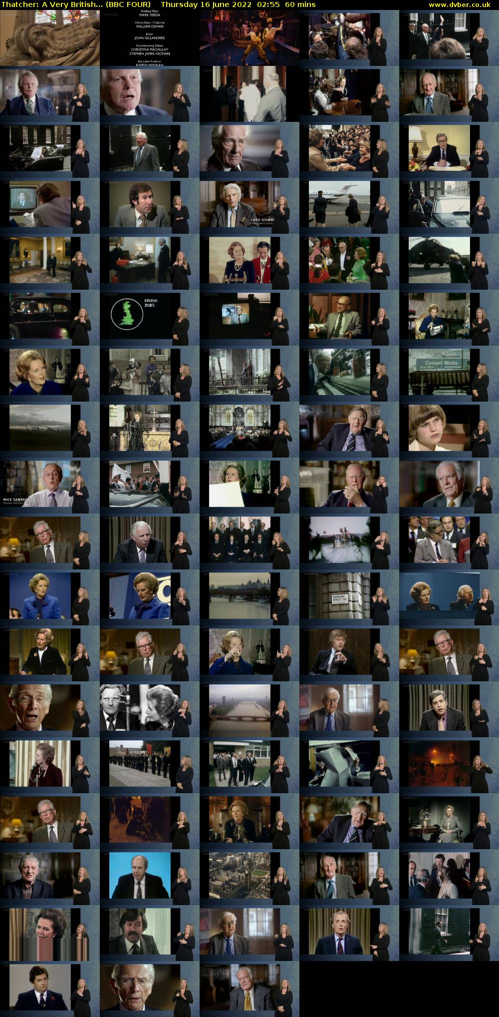 Thatcher: A Very British... (BBC FOUR) Thursday 16 June 2022 02:55 - 03:55