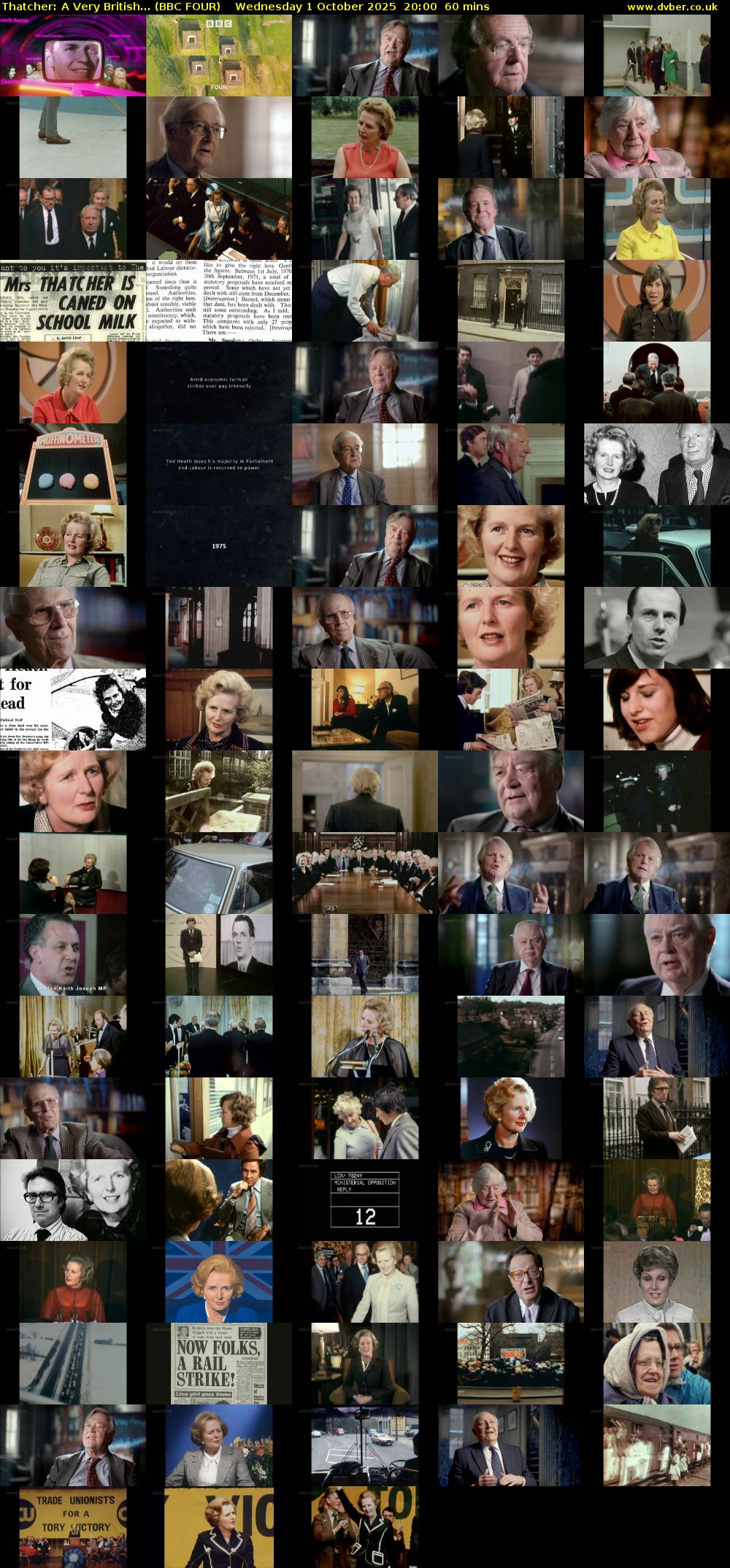 Thatcher: A Very British... (BBC FOUR) Wednesday 1 October 2025 20:00 - 21:00