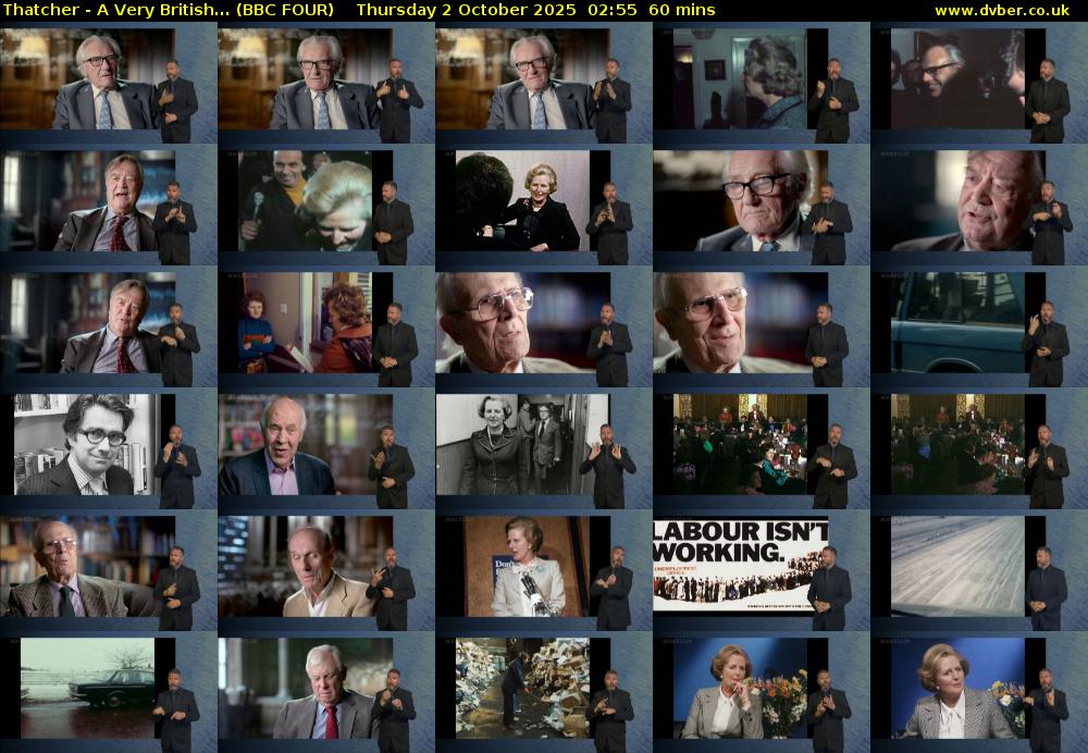 Thatcher - A Very British... (BBC FOUR) Thursday 2 October 2025 02:55 - 03:55