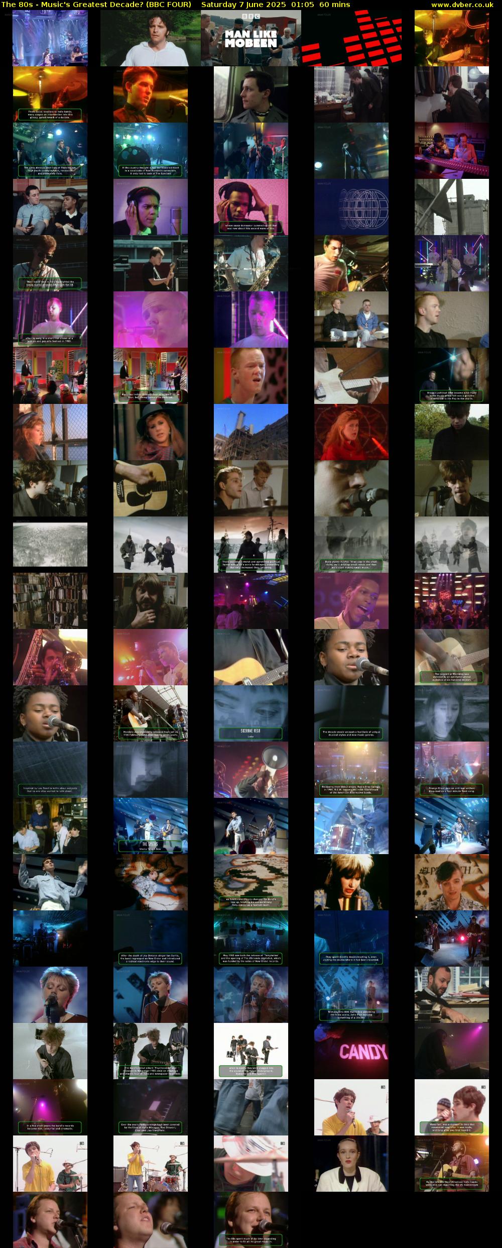 The 80s - Music's Greatest Decade? (BBC FOUR) Saturday 7 June 2025 01:05 - 02:05