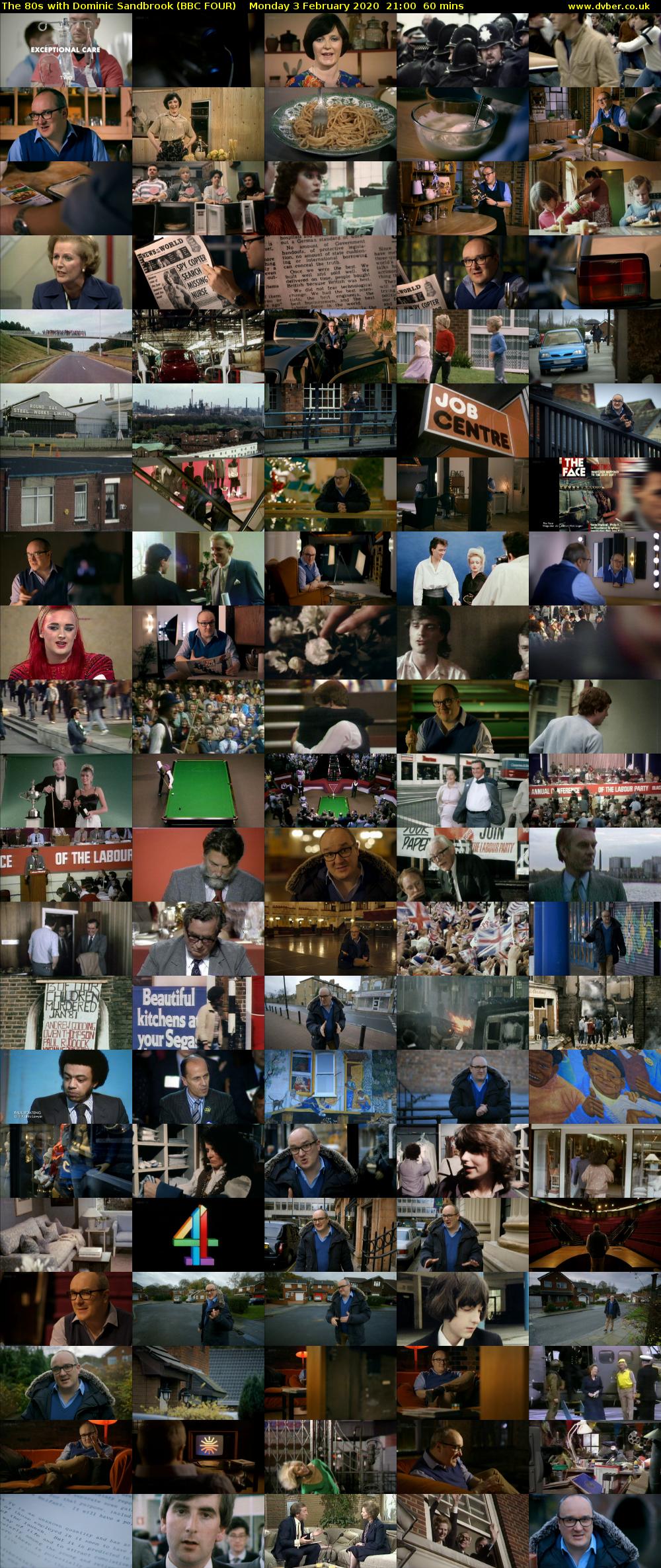 The 80s with Dominic Sandbrook (BBC FOUR) Monday 3 February 2020 21:00 - 22:00