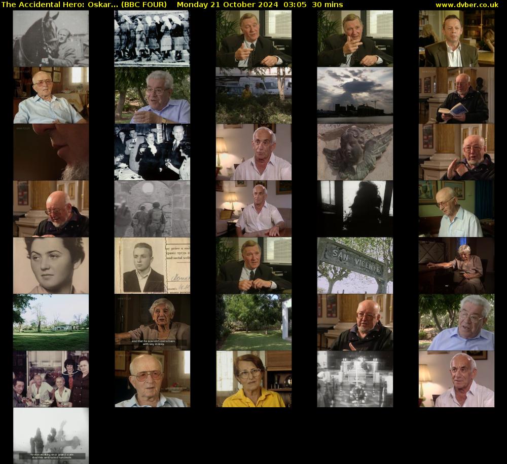 The Accidental Hero: Oskar... (BBC FOUR) Monday 21 October 2024 03:05 - 03:35