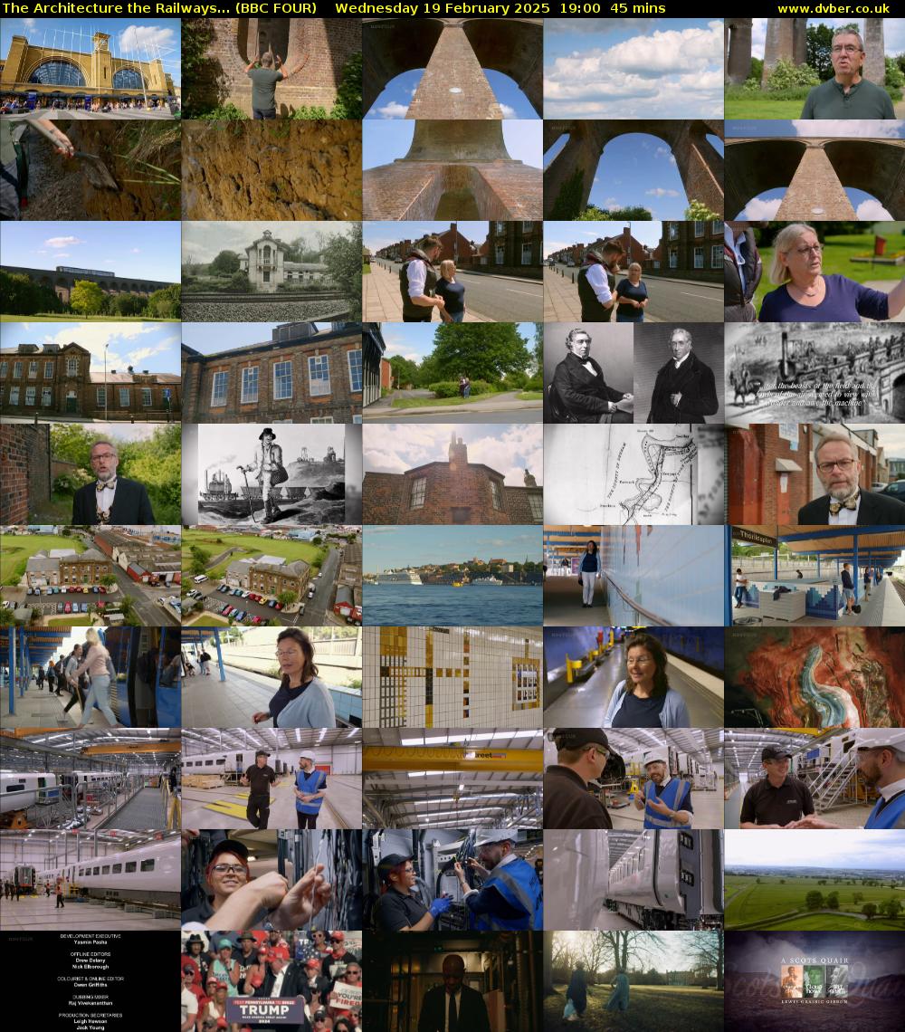 The Architecture the Railways... (BBC FOUR) Wednesday 19 February 2025 19:00 - 19:45