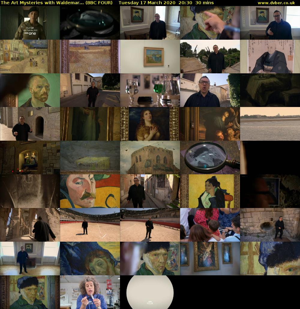The Art Mysteries with Waldemar... (BBC FOUR) Tuesday 17 March 2020 20:30 - 21:00