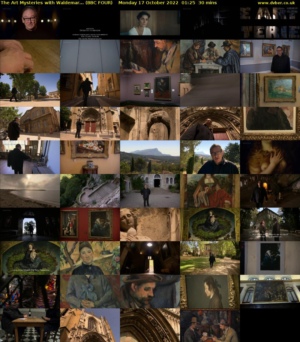 The Art Mysteries with Waldemar... (BBC FOUR) Monday 17 October 2022 01:25 - 01:55