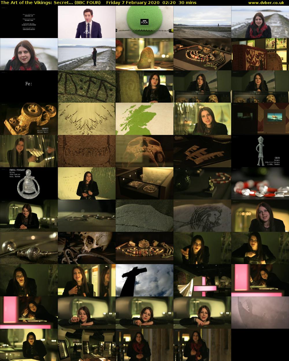 The Art of the Vikings: Secret... (BBC FOUR) Friday 7 February 2020 02:20 - 02:50