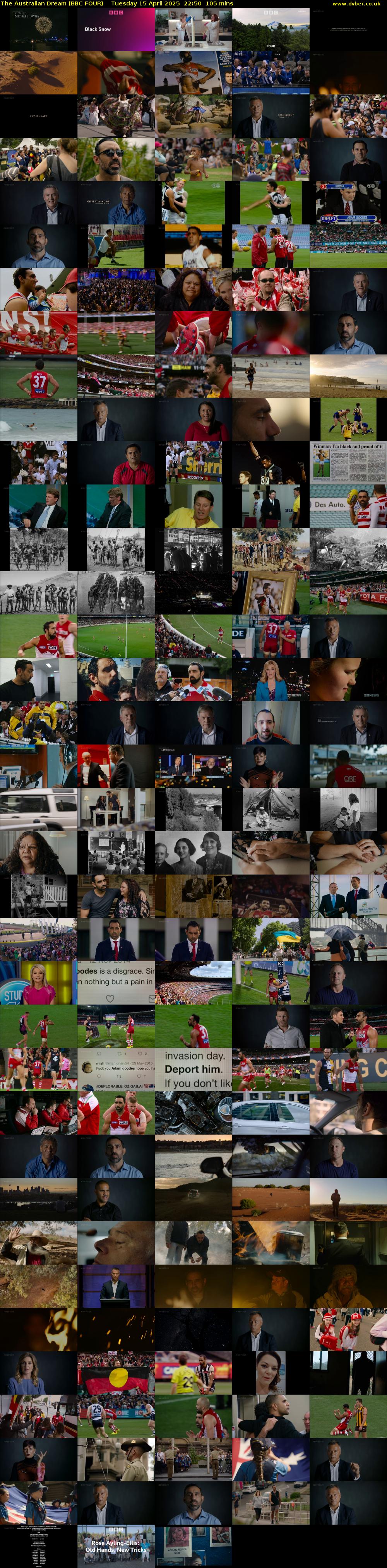 The Australian Dream (BBC FOUR) Tuesday 15 April 2025 22:50 - 00:35