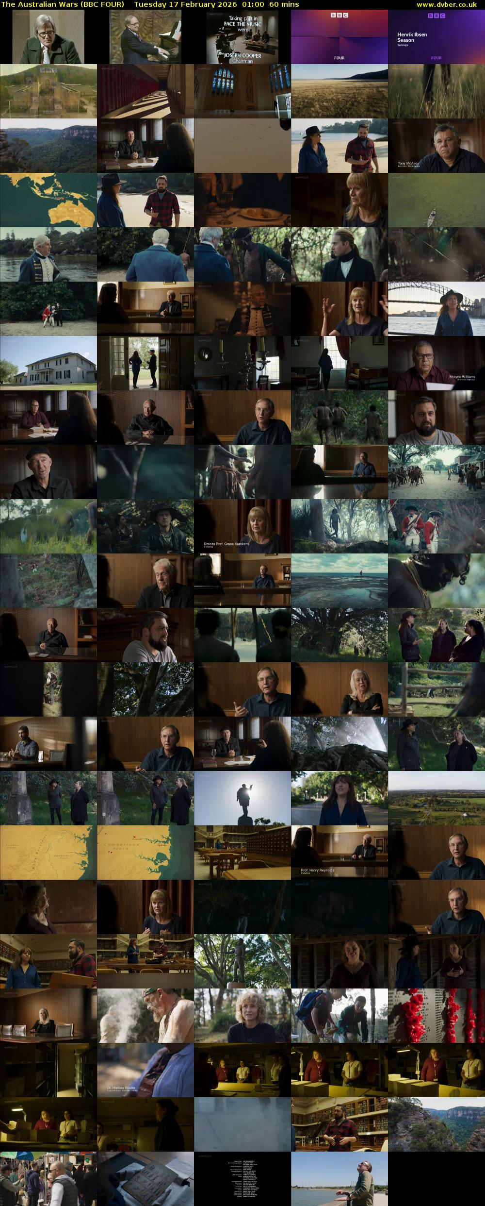 The Australian Wars (BBC FOUR) Tuesday 17 February 2026 01:00 - 02:00