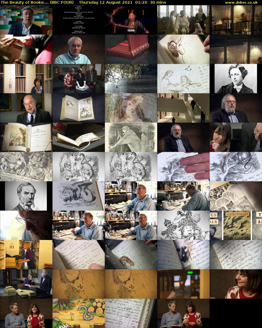The Beauty of Books:... (BBC FOUR) Thursday 12 August 2021 01:20 - 01:50