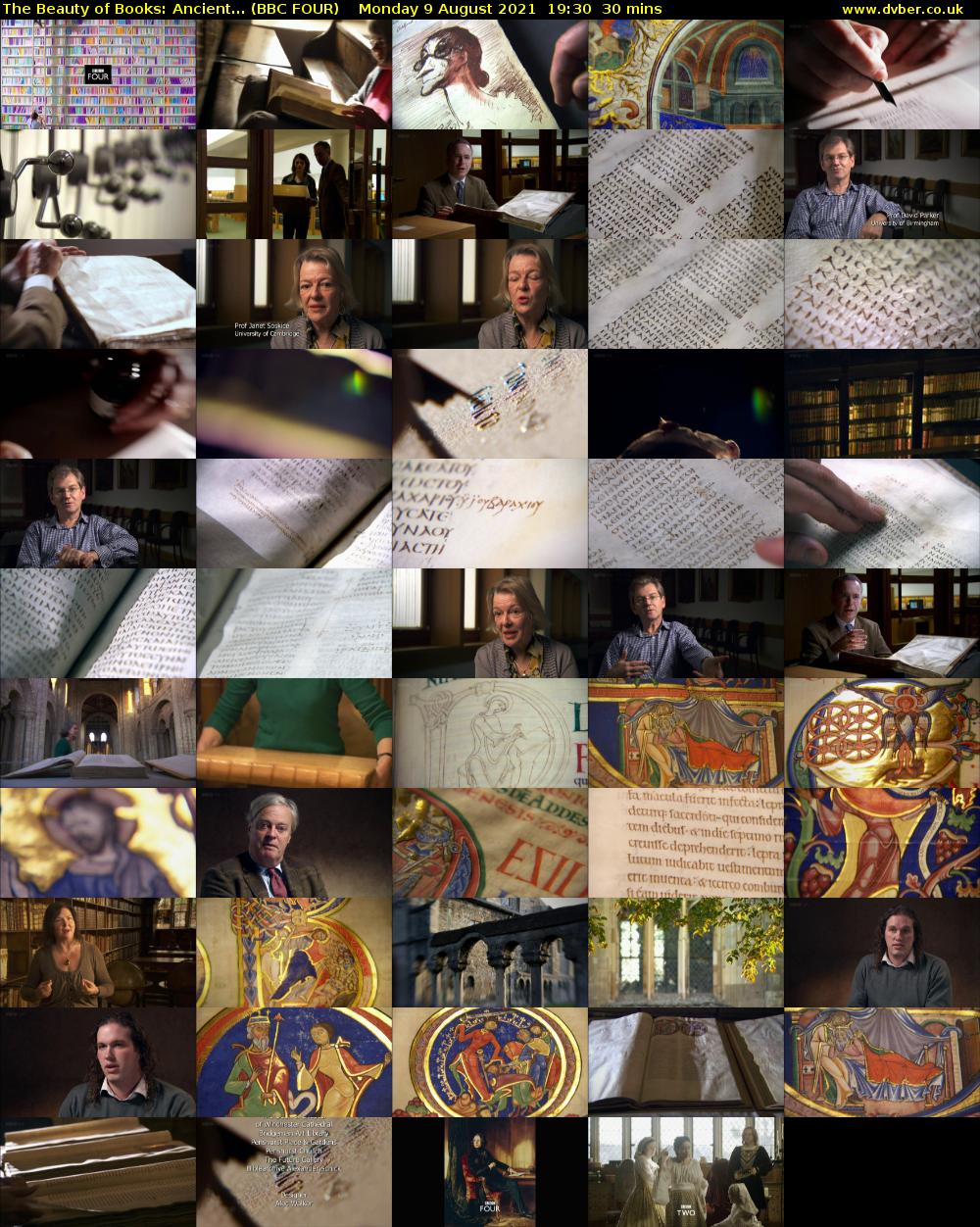 The Beauty of Books: Ancient... (BBC FOUR) Monday 9 August 2021 19:30 - 20:00