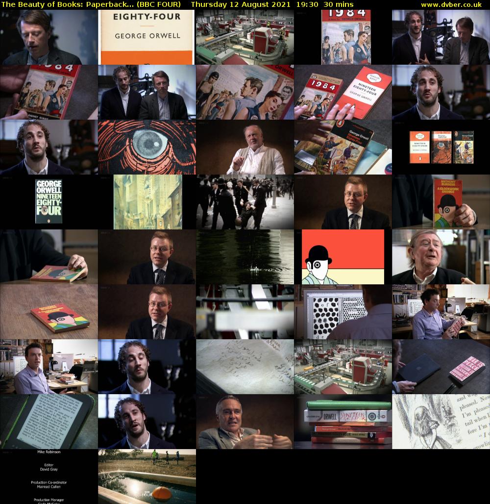 The Beauty of Books: Paperback... (BBC FOUR) Thursday 12 August 2021 19:30 - 20:00